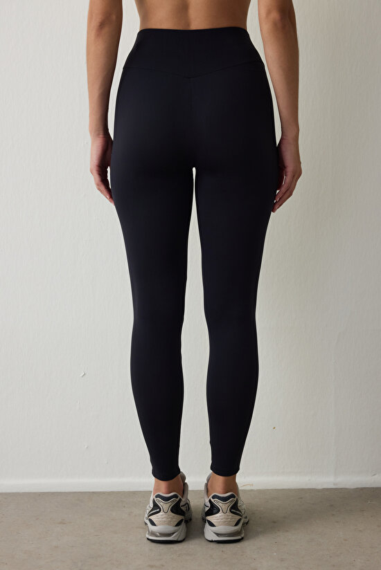 Black Warm High Waist Leggings - 3