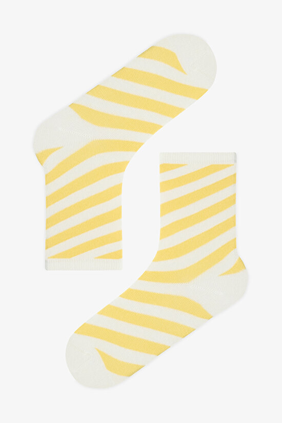 Yesil Colorful Twist 3'lü Soket Çorap - 3