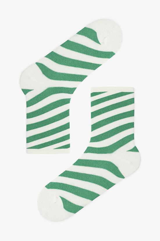 Yesil Colorful Twist 3'lü Soket Çorap - 4