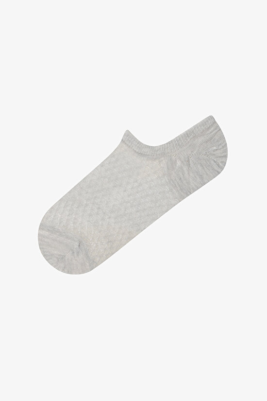 3 Çift Burun Dikişsiz Kendinden Desenli Sneaker Çorap - 3