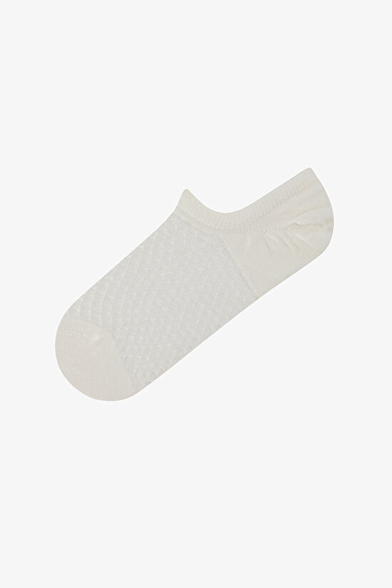 3 Çift Burun Dikişsiz Kendinden Desenli Sneaker Çorap - 4