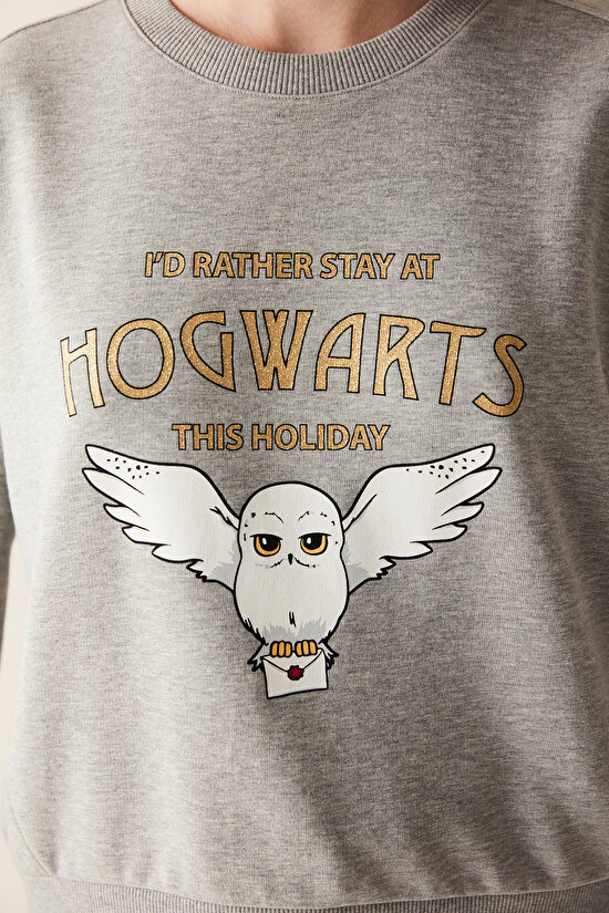 Hogwarts Gri Sweatshirt- Harry Potter Koleksiyonu - 5