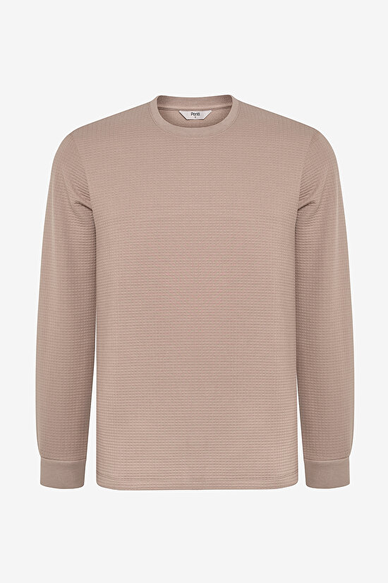 Checker Bej Pantolon Pijama Takımı - 8