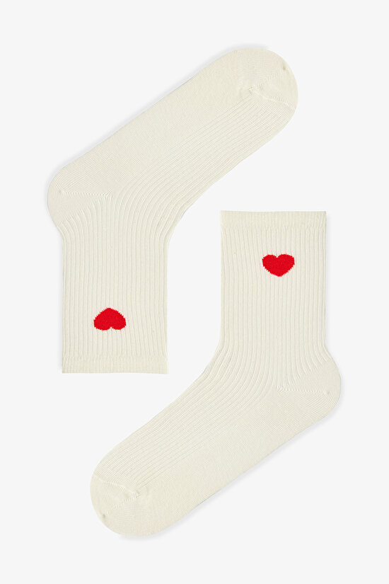 Colorly Heart 3'lü Soket Çorap - 3