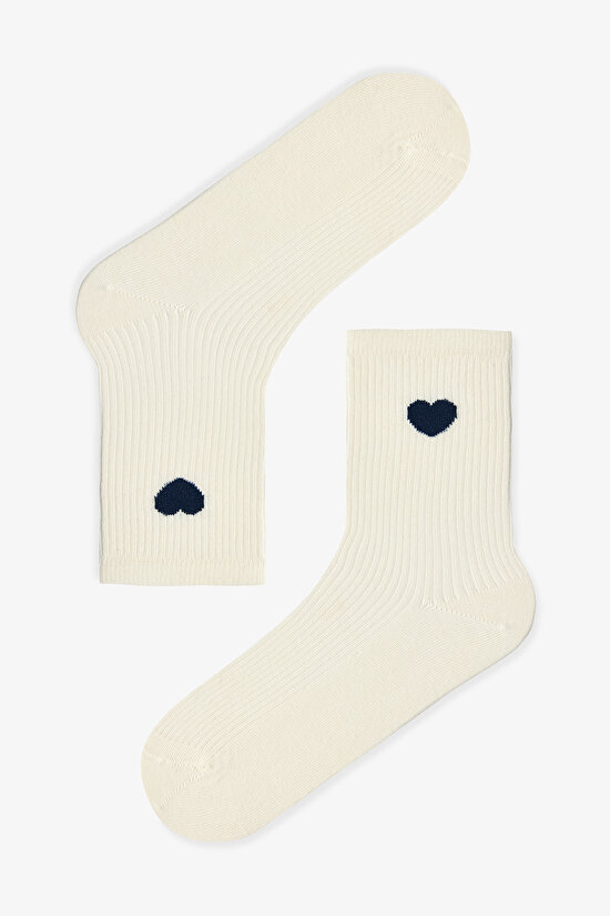 Colorly Heart 3'lü Soket Çorap - 4