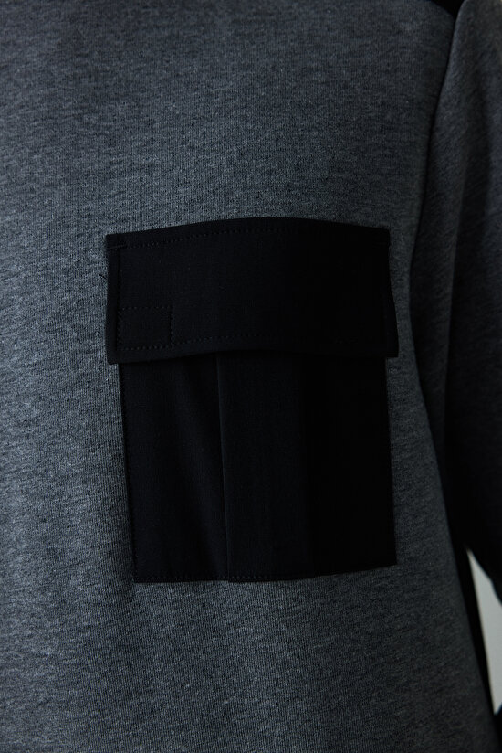 Man Timeless Anthracite Mélange Sweatshirt - 6