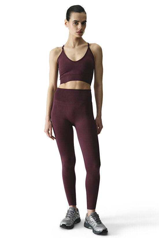 Bordo Textured Seamless Sütyen - 3