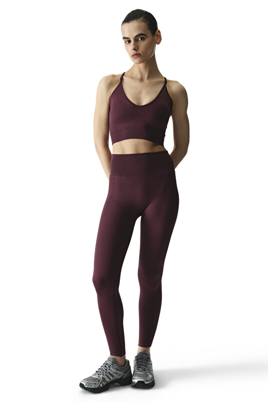 Bordo Textured Seamless Sütyen - 4