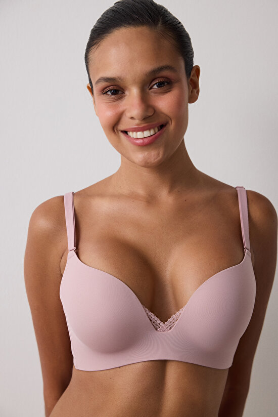 Kirli Pembe Eliza Balensiz Push Up Sütyen - 1