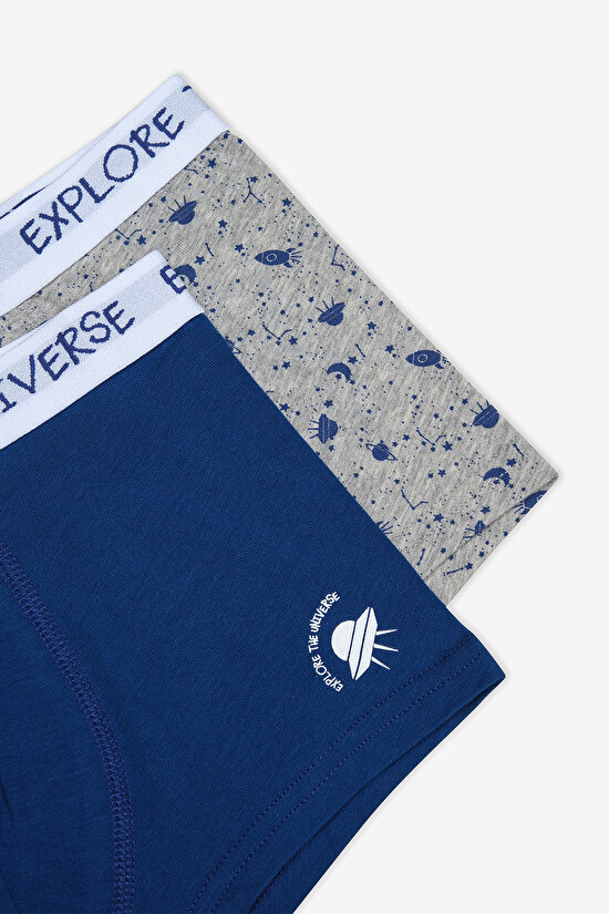 Erkek Çocuk Explore The Universe 2li Çok Renkli Boxer - 4