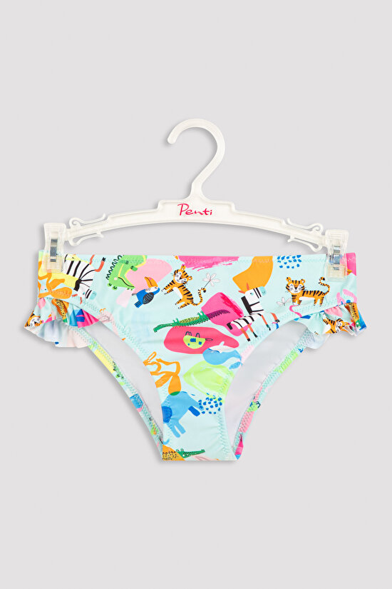 Kız Çocuk Discovery One Shoulder Bikini Takımı - 4