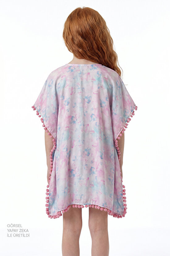Pembe Kız Çocuk Adela Kaftan - 3