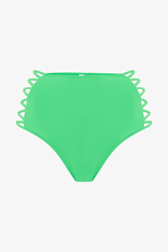 Yeşil High Fashion Yüksek Bel Bikini Altı - 6