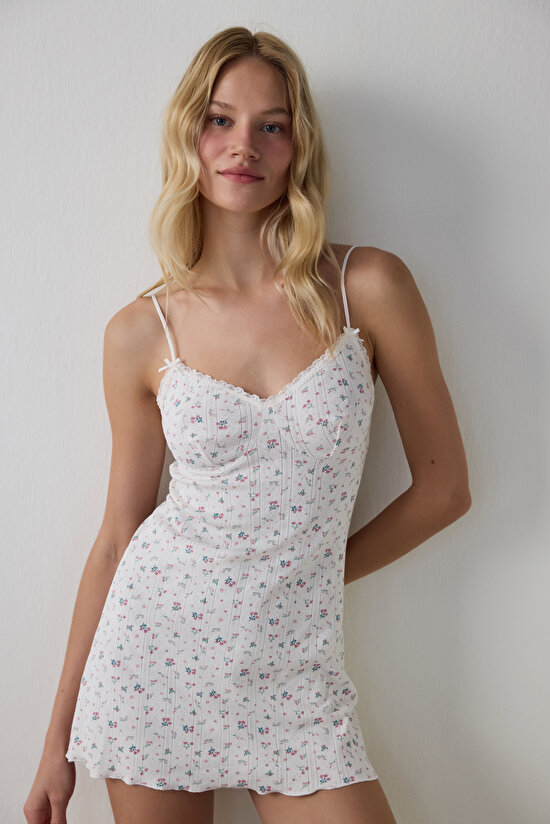 Ekru Pointel Elbise - 2