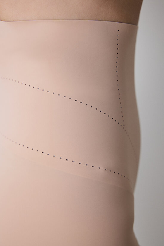 #İzbırakmaz Bej Light Yüksek Bel Slip Korse - 5