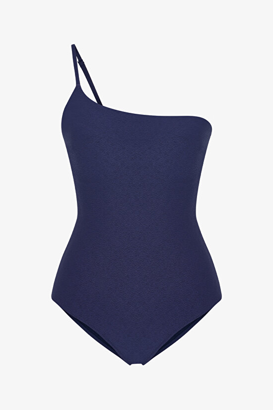Navy Hailey One Shoulder Swimsuit - 6