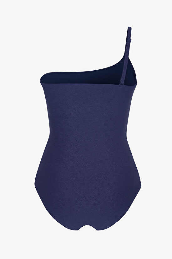 Navy Hailey One Shoulder Swimsuit - 7