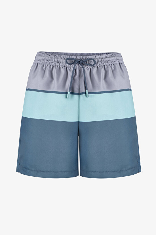 Erkek Renkli Mindful Colour Block Şort - 4