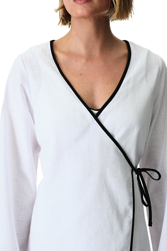 Beyaz Mara Kaftan - 4