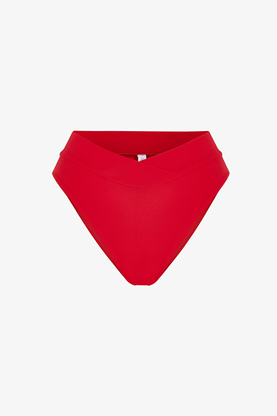 Red V Slip Bikini Bottom - 4
