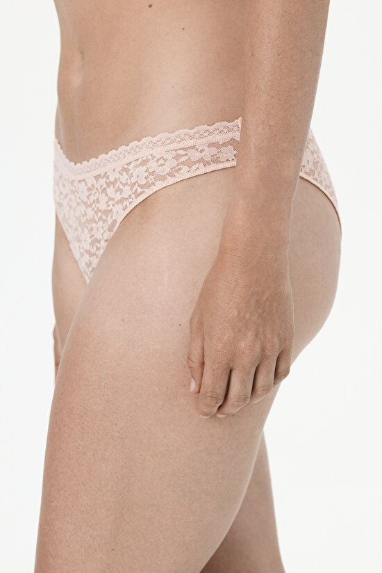 Easy Lace V-Shape Brazilian Briefs - 1
