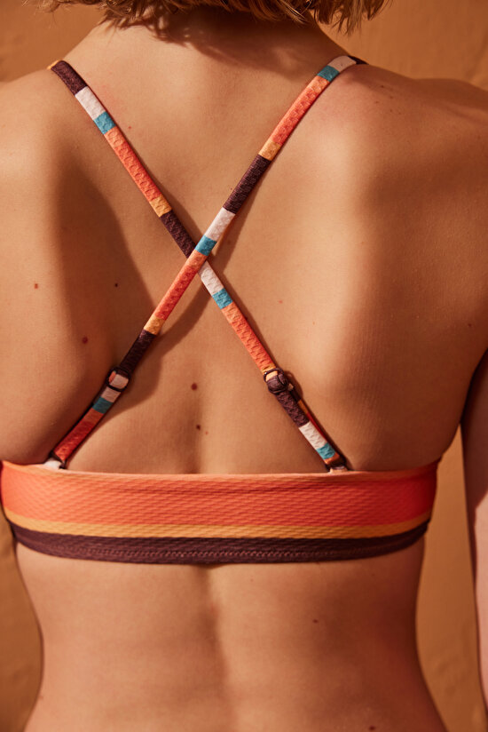 Brisa Bralet Çizgili Bikini Üstü - 6