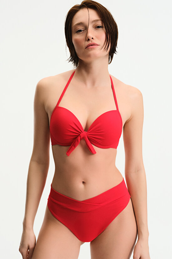 Kırmızı Cup Bikini Üstü - 1