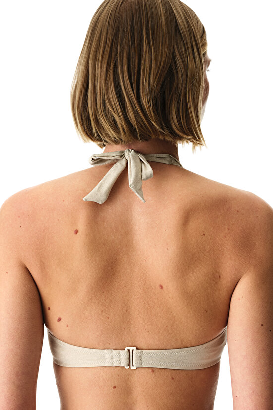 Beige Devon Ruched Bikini Top - 2