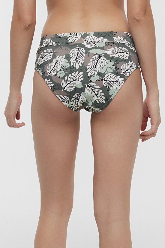 Green Leaves Wrap Bikini Bottom - 3