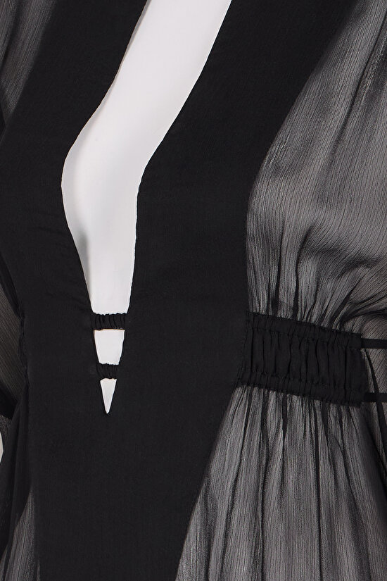 Black Basic Kaftan - 3