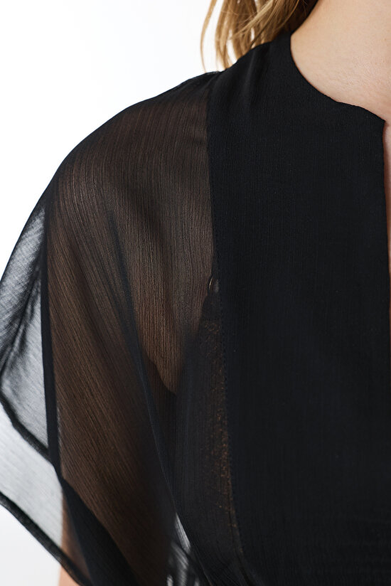 Black Basic Kaftan - 4