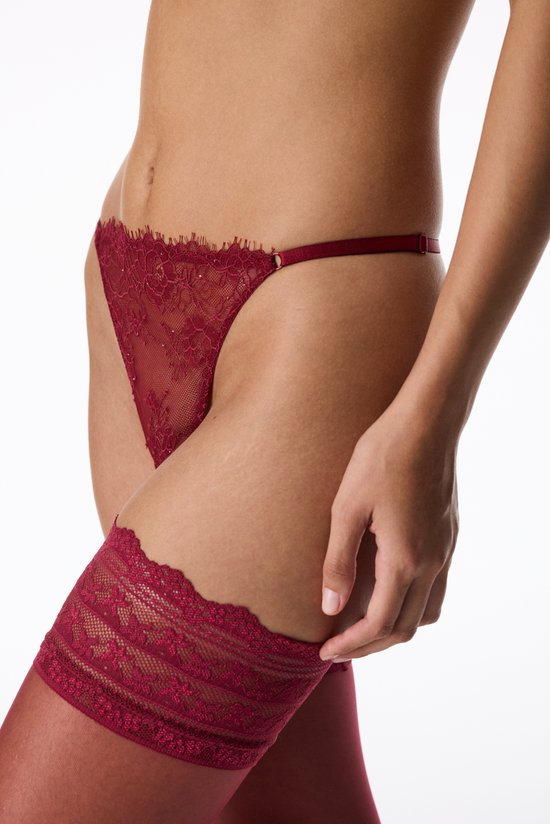 Bordo Lace Thong