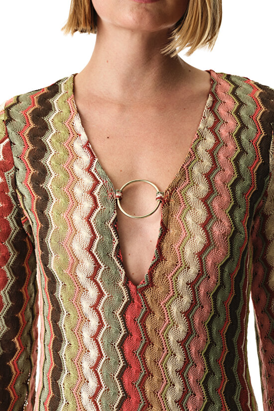 Renkli Malaga Elbise - 4