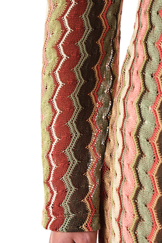 Renkli Malaga Elbise - 5