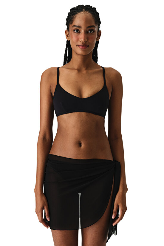 Siyah Jolie Mesh Pareo - 4