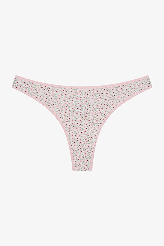 Cute Blossom Çok Renkli 5li Tanga Külot - 10