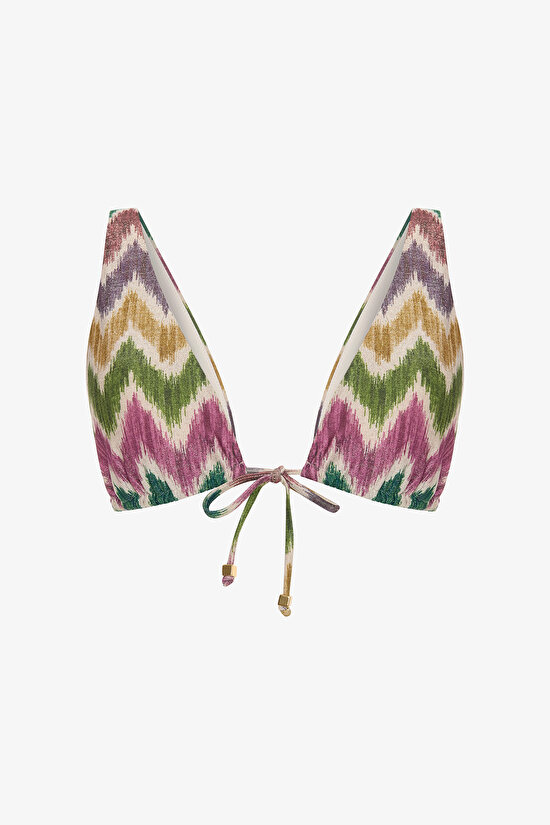 Celine Deep V Multi Colour Bikini Top Celine Deep V Multi Colour Bikini Top - 5