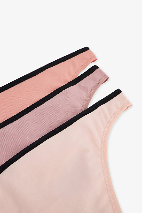 Multicolor Earth Tones 3-pack Thong Panties - 2