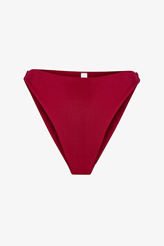 Burgundy Evelyn Minimal Slip Bikini Bottom - 5