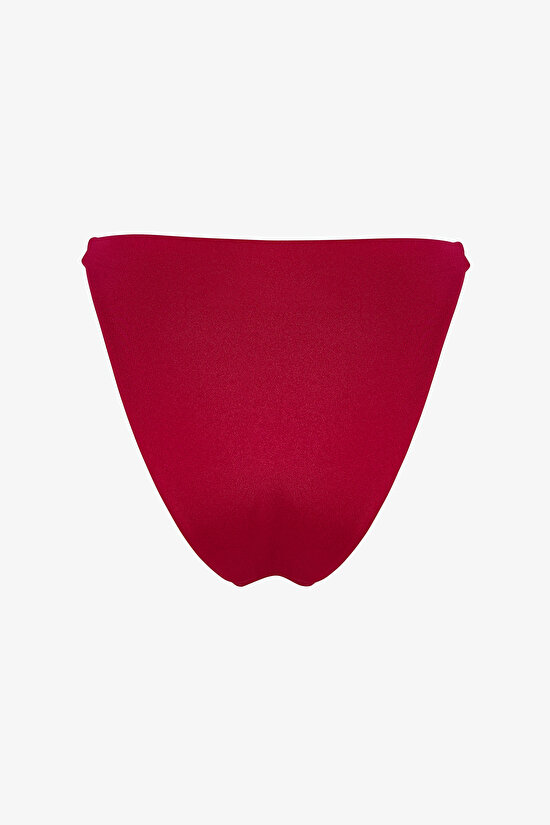 Burgundy Evelyn Minimal Slip Bikini Bottom - 6