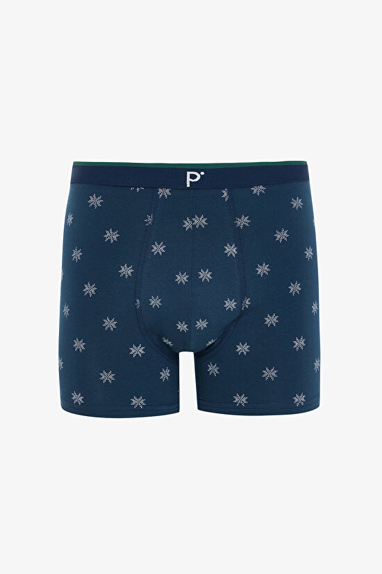 Erkek Geometrik Desenli Logolu 3'lü Boxer Erkek Geometrik Desenli Logolu 3'lü Boxer - 3