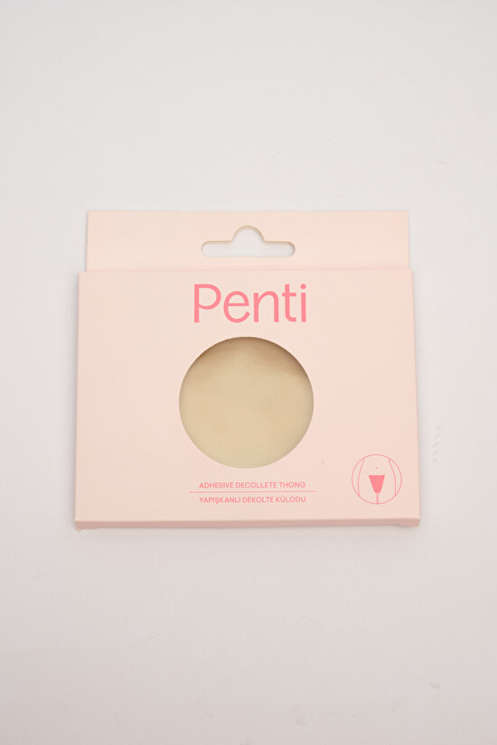 Yapışkanlı Bej Dekolte Külodu - 6