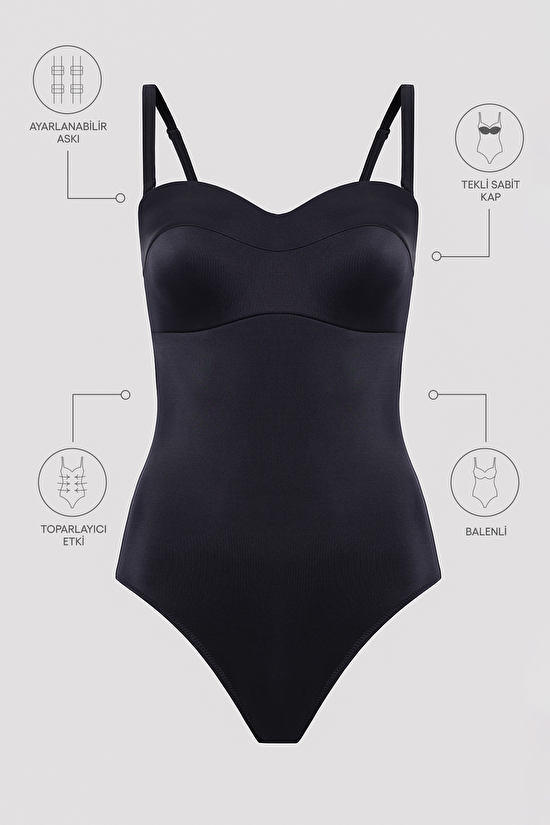 Basic New Lotus Corset Black Suit - 5