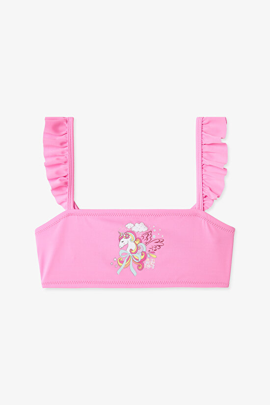 Açık Pembe Kız Çocuk Dream Unicorn Bandeau Bikini Takımı - 2