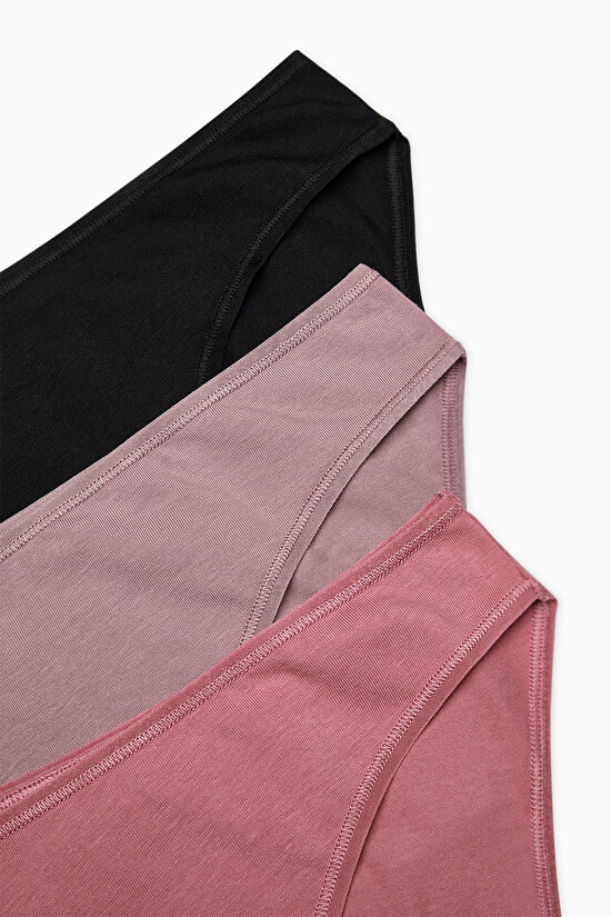 Earth Tones Pamuklu 3lü Slip Külot - 6