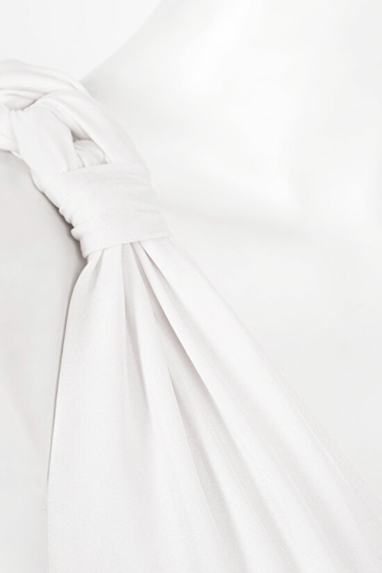 Beyaz Rita Omuzları Örgü Detaylı Üçgen Bikini Takımı-Özgür Masur Koleksiyonu - 9