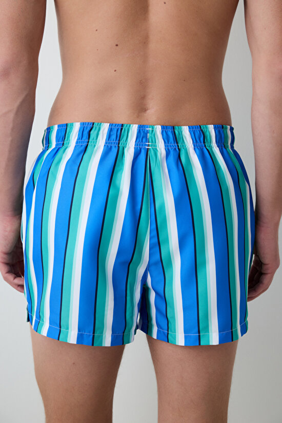 Çizgili Erkek Şort Mayo - 4