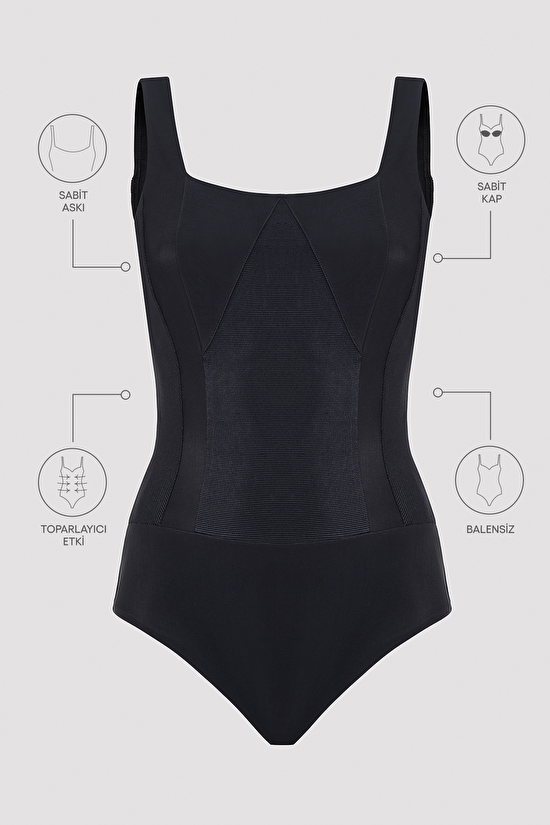 Basic Corset Black Suit - 7