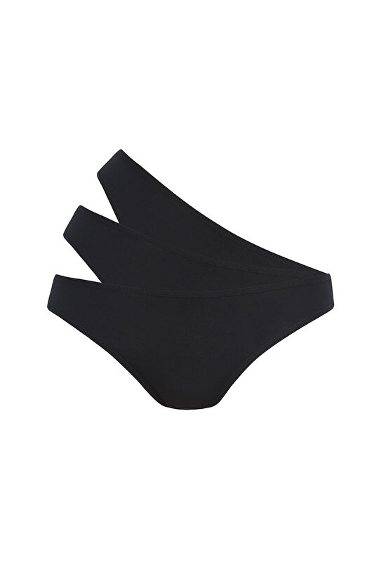 Siyah Fresh Slip Paket 3'lü Külot - 1