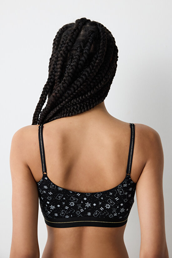 Removable Padded Siyah Sütyen - 5